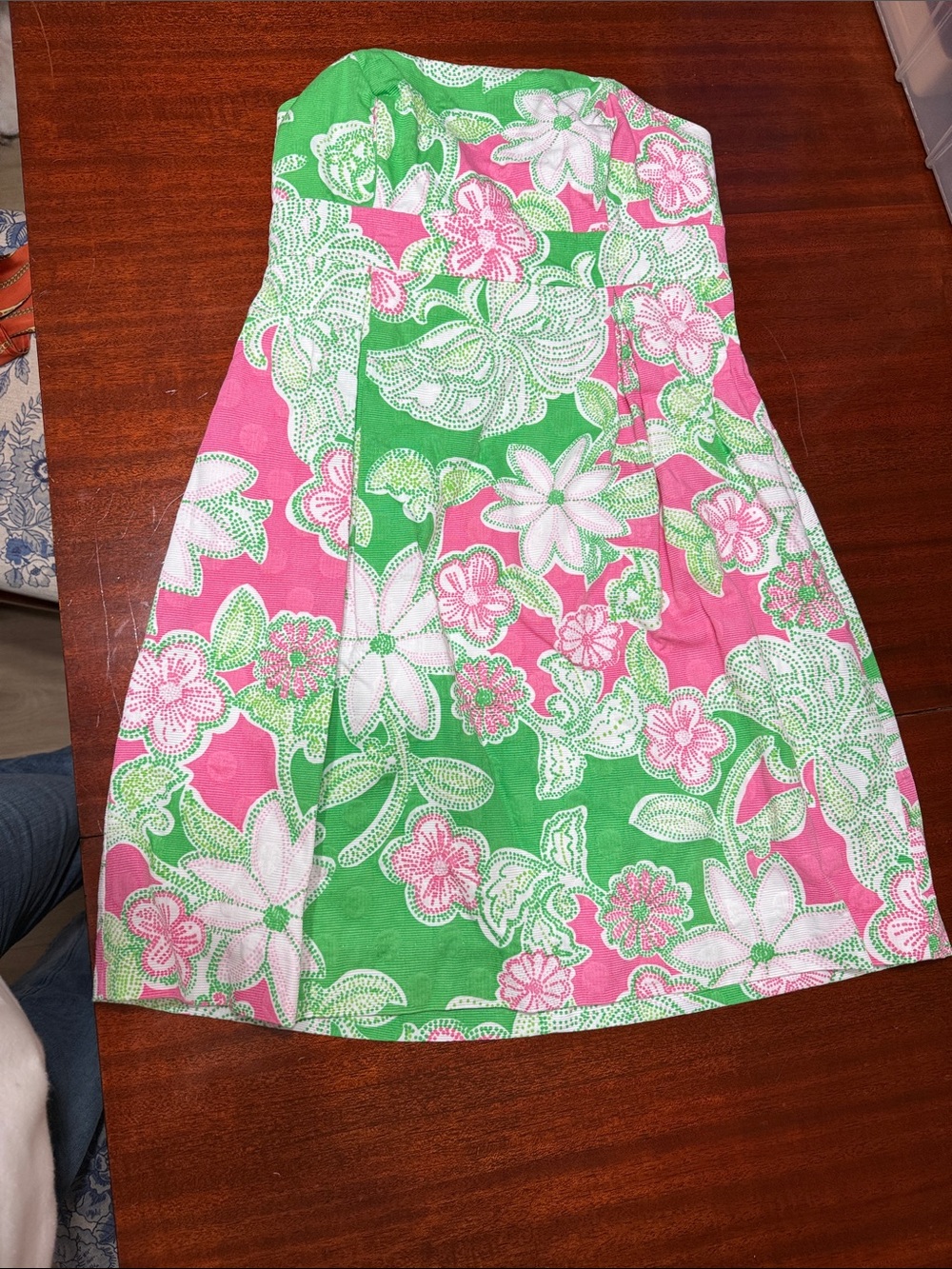 Lilly Pulitzer strapless floral Franco dress